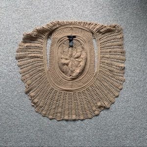 NWOT M/L Forever 21 Beige Crocheted Shrug